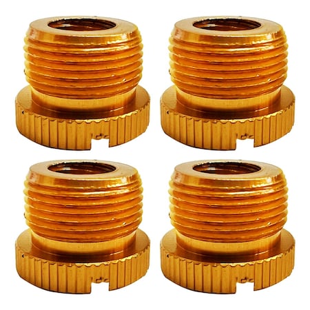 5 Core 4 Pieces Mic Stand Adapter Aluminum 5/8" Male to 3/8" Female Screw Adapter for Microphone Stand Clips Mic Stand Holder Adapter, Gold 5 Core MS ADP M GLD 4PCS MS ADP M GLD 4PCS